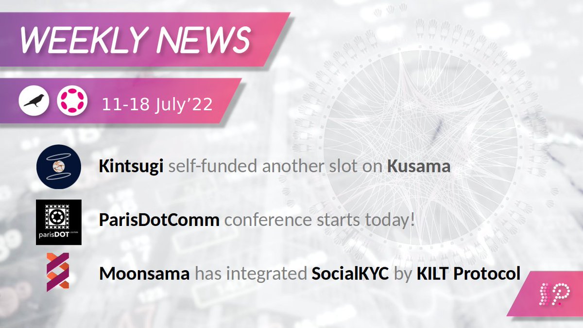 2/2 
> <a href="/MoonsamaNFT/">Moonsama</a> has integrated <a href="/social_kyc/">SocialKYC</a> by <a href="/Kiltprotocol/">Christina Christie</a> 
> @MidasCapitalxyz integrated into <a href="/MoonbeamNetwork/">Moonbeam</a> 
> Moonbeam Foundation announced the Orbiters program
> <a href="/bsx_finance/">Basilisk</a> enabled transfers of $BSX tokens