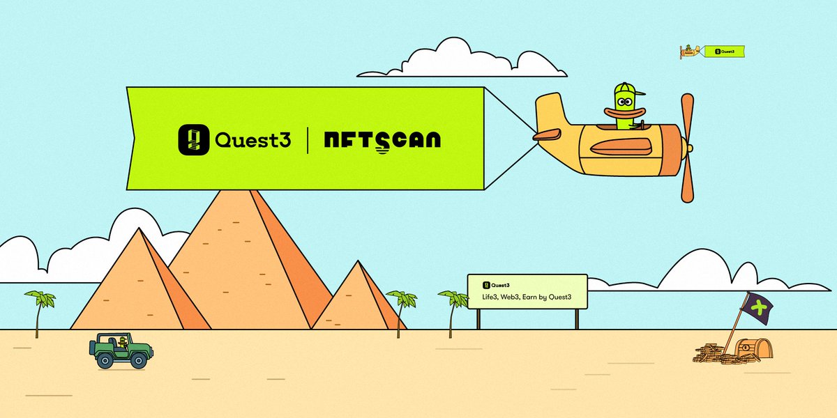nftscan_com's tweet photo. NFTScan's Quest campaign on @Quest3_xyz will start soon. Users can follow us on twitter, join our discord and retweet @Quest3_xyz tweet to complete the task and receive USDT, for details please click👀: https://t.co/nUfC8VJSN1 https://t.co/GC2seTWVRf