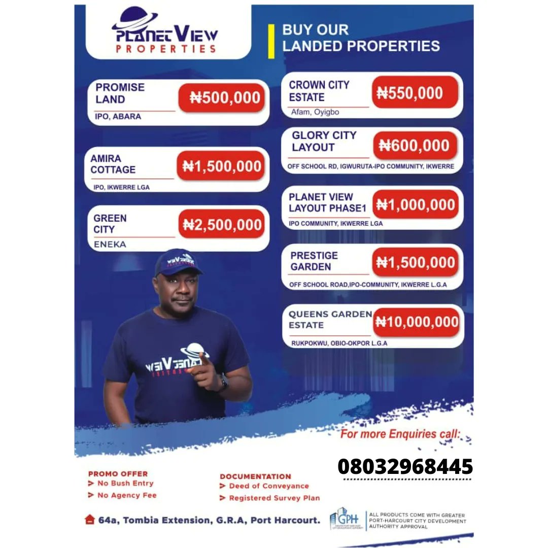 PlanetviewProp's tweet image. Buy our genuine and affordable landed property today with flexible payment plans.
Planetview cares...