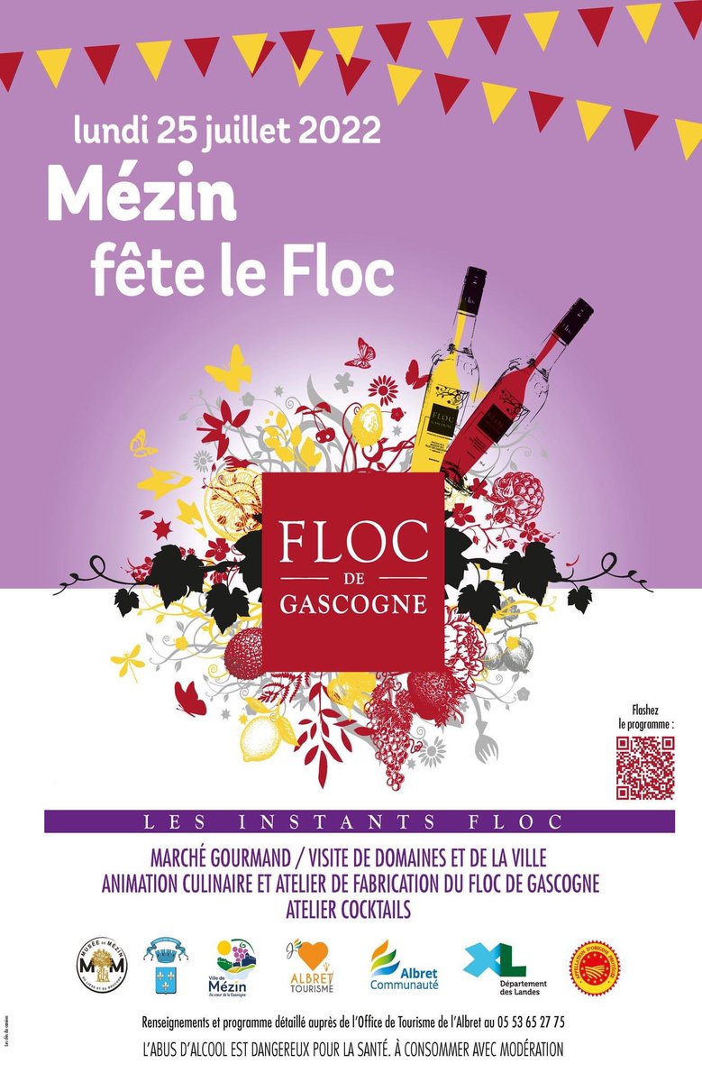 FlocdeGascogne's tweet photo. Mézin fête le @FlocdeGascogne
📆 Lundi 25 Juillet
#Visite #Dégustation #vente #cocktails #aperitif #restaurants
#famille #musée #ateliers #mutage #barmen #démonstration #cyrilcarrini
#marchegourmand #producteurs #cga2022 #feuartifice https://t.co/rb70PfGBYJ