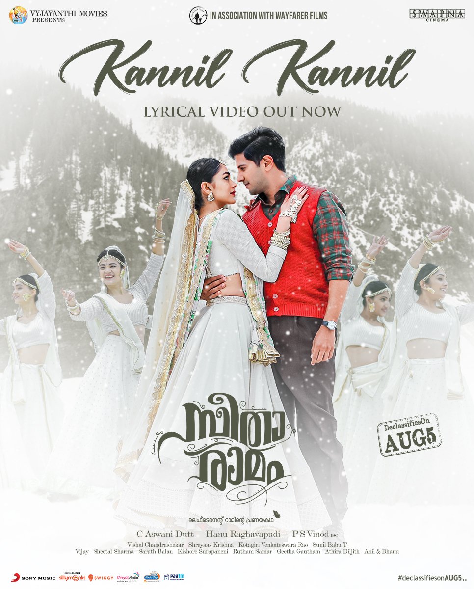 DQsWayfarerFilm's tweet photo. Thank you #NazriyaFahadh for launching #KannilKannil song  🤍

Watch the lyrical video here: https://t.co/HHZCKRT00Q
 
#SitaRamam @dulQuer @mrunal0801 @hanurpudi  @Composer_Vishal @ksharishankar @SingerSinduri @DQsWayfarerFilm @VyjayanthiFilms @SwapnaCinema @SonyMusicSouth https://t.co/bW6BgWw3Jv