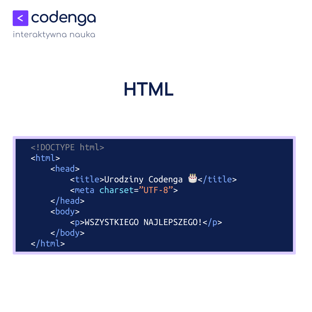 codenga_pl's tweet image. 🎂💻 “WSZYSTKIEGO NAJLEPSZEGO” w przeglądarce internetowej? Czemu nie! Użyjemy do tego języka HTML, który umożliwia osadzenie dokumentu w przeglądarce oraz definiuje jego wyświetlany wygląd
#infografika #programowanie  #codenga #codengaFacts