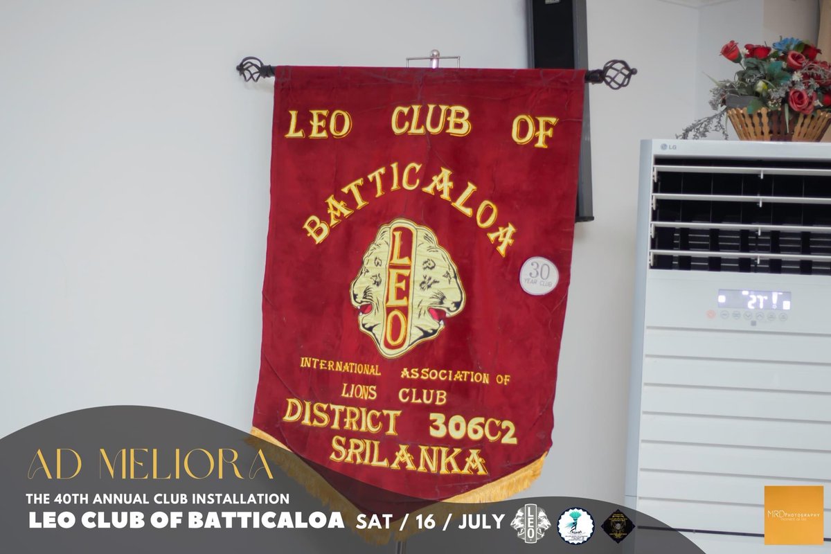 Batti_Leos's tweet photo. AD_MELIORA
The 40th Club Installation of Leo Club of Batticaloa

#battileos 
#306c2leos 
#installation 
#lionsclub 
#leoclub https://t.co/ONrN5nsdMy