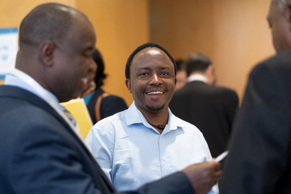 PasetRsif's tweet photo. Dr Mwemezi Rwiza (@SwahiliBible) shares a light moment with attendees during the #Rsifconf in Morocco. He is the focal person for PASET, an African Government-led initiative to strengthen Science, Technology and Engineering capability in sub-saharan Africa at @NM_AIST https://t.co/oSfZYm496g