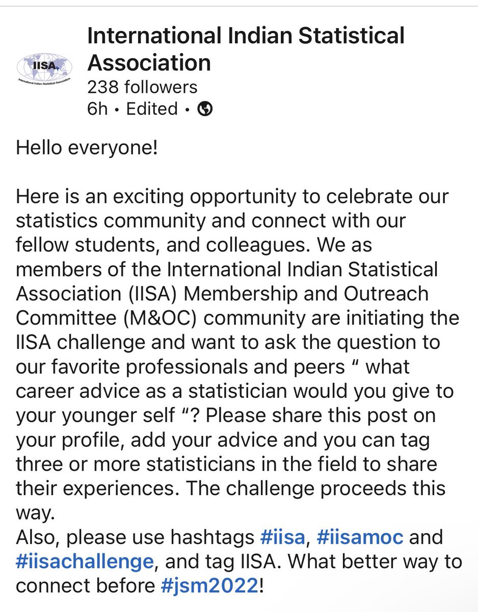 International Indian Statistical Association tweet media