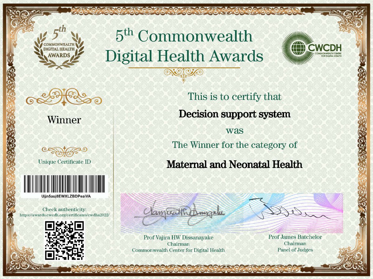 NIPICU's tweet image. Proud moment for @MoHFW_INDIA @norwayinindia @NorwayAmbIndia @NHMJK5 @healthminmp @nhmodisha @nhm_rajasthan @SHSBihar:
@NIPICU #innovation #DecisionSupportSystems for Frontline Workers judged Winners Maternal and Neonatal Health at @CWCDH_info #CommonwealthDigitalHealthAwards 1/4