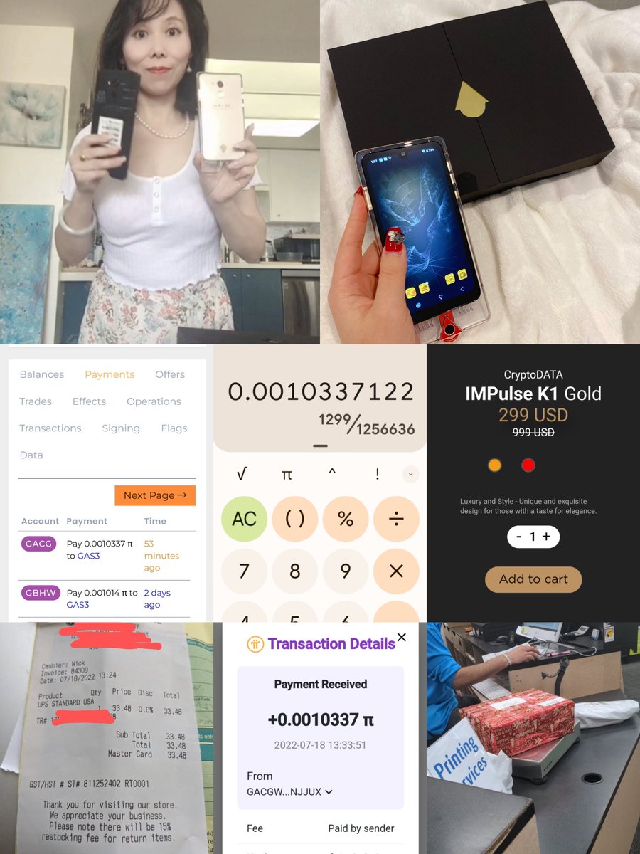 Today I sold another phone to USA 0.0010337 pi barter CryptoData K1 Implus smartphone $299 plus shipping $33,48 CAD 25.75USD total $324,74. Please don't ask me more phones. I only have two and all sold out. I am not merchant. You can buy on the mall soon! #PiConsensus #PiPayment