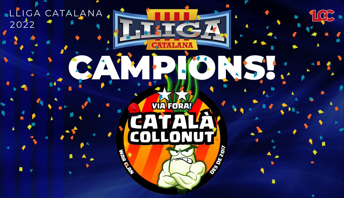 Moltíssimes felicitats!! I així posem punt i final a una Lliga molt emocionant. 

Felicitats Campions <a href="/Catala_Collonut/">Català Collonut War Clan⭐⭐⭐</a>
