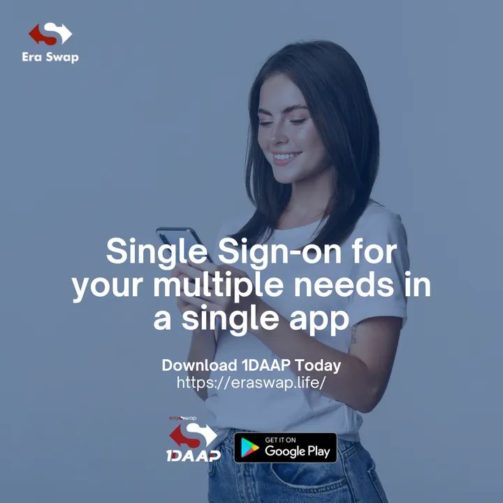 DaySwappers's tweet photo. Single Sign-on for your multiple needs using Single Era Swap Mobile App
Download #1DAAP Now: https://t.co/Uq6BRrnnoV
#decentralized #ecosystem https://t.co/Orn4tmPHl5