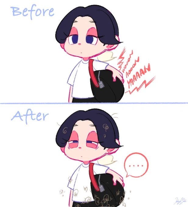 動物病院ビフォーアフター🐱
Before and after going to the veterinary hospital. 