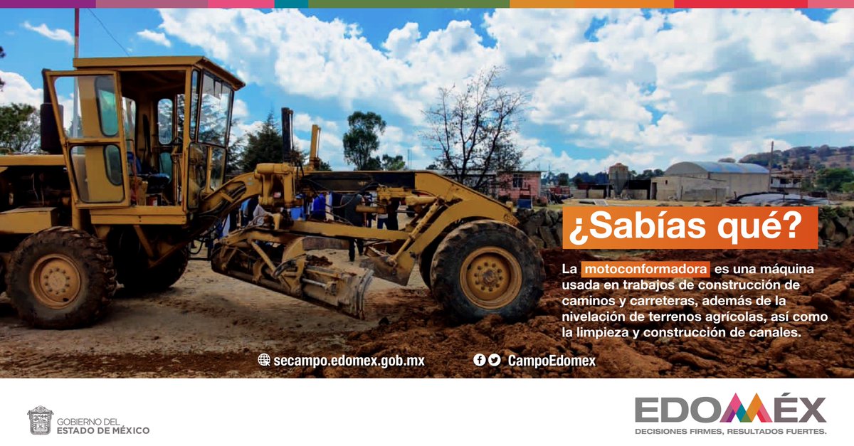 ICAMEXoficial's tweet photo. El trabajo que realiza con esta maquinaria la @CampoEdomex en #LaTierraQueNosUne, fortalece día con día el #CampoMexiquense a favor de las y los productores de la entidad. 
#CampoFuerte
#EquipoSeCampo https://t.co/GbaSZYS9Mo