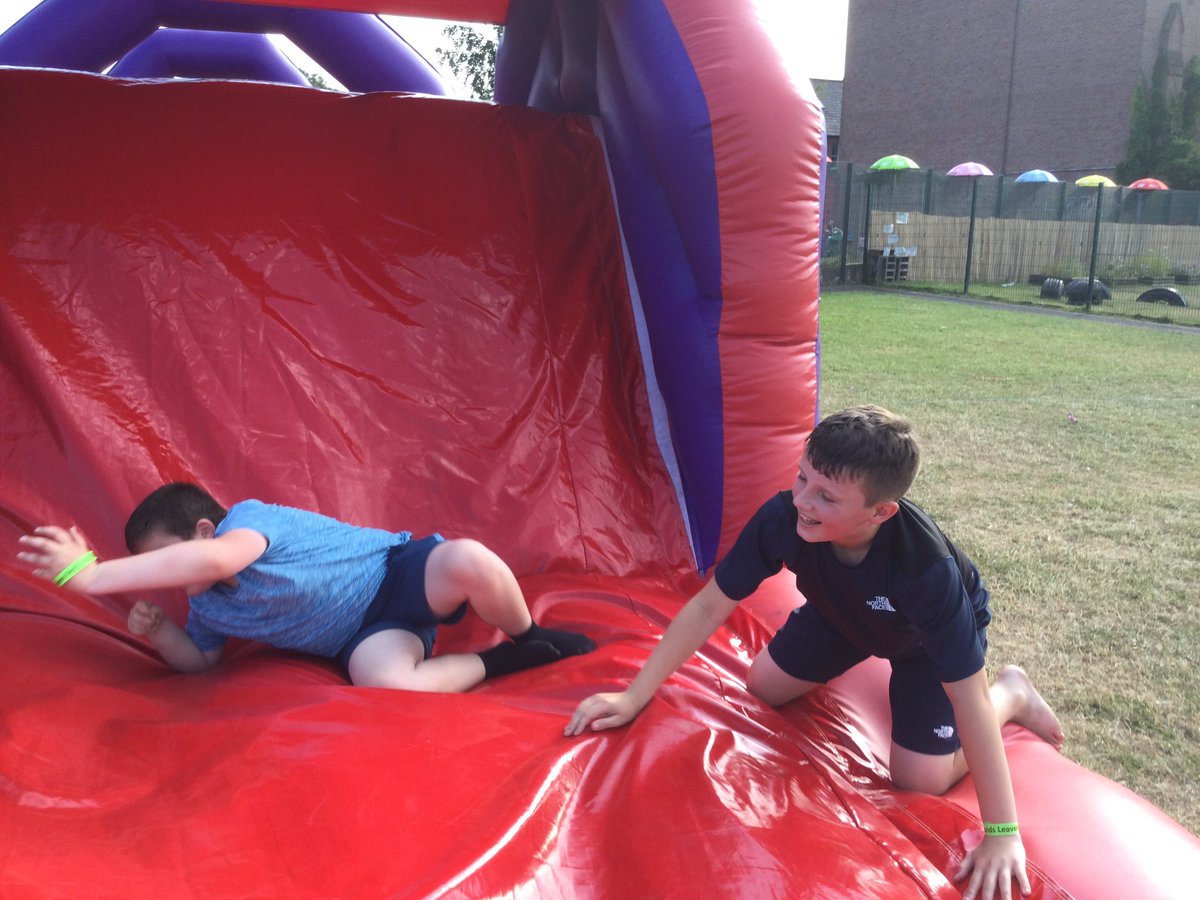 StOswaldsPriLiv's tweet photo. More fun on the inflatables…@StOsYear6 https://t.co/hRQJzIJuoO