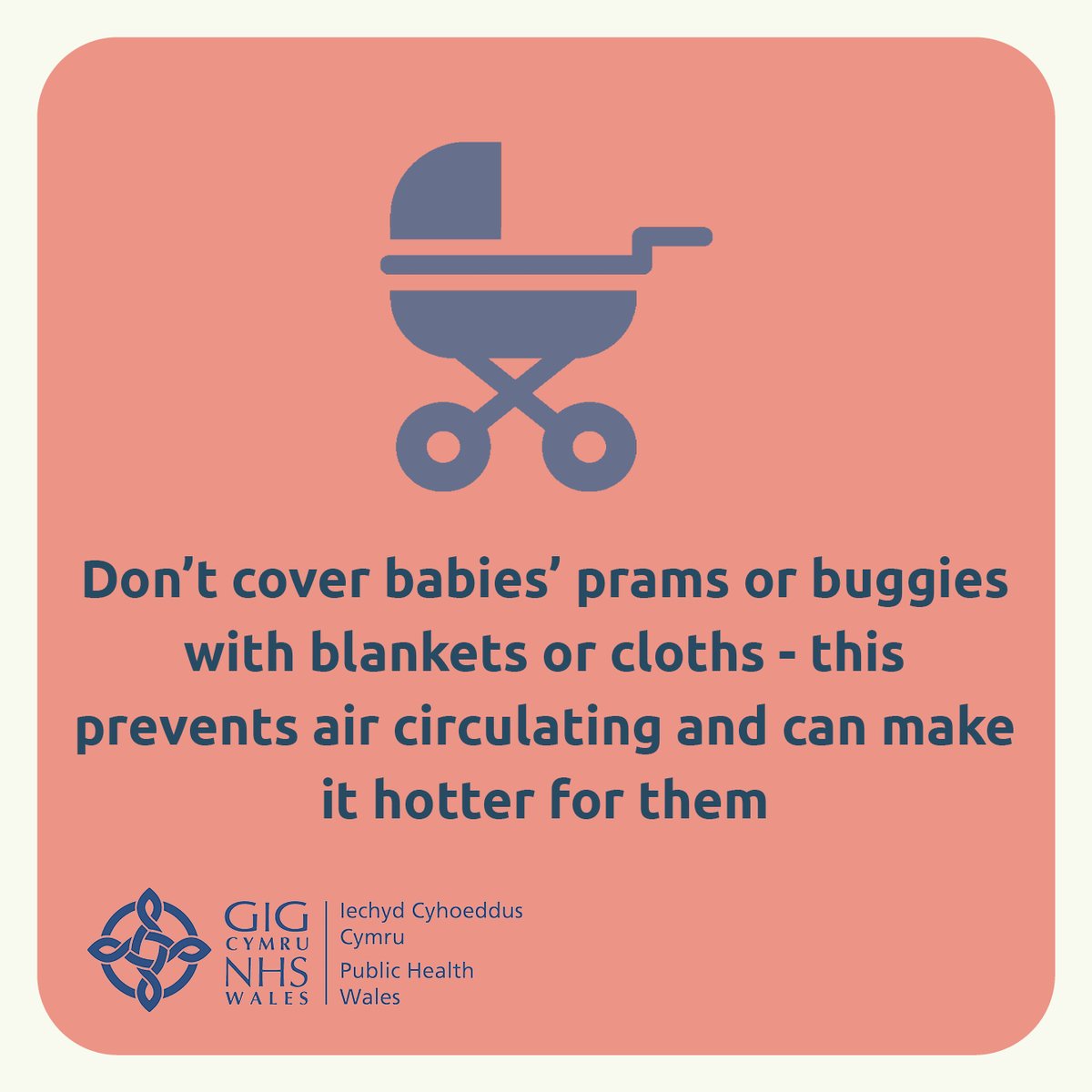 PublicHealthW's tweet photo. In very hot weather take extra care to follow the health advice for those looking after children. Young children find it difficult to regulate their body temperature, so take care to keep them cool.

More info: https://t.co/yCWMpeerJW https://t.co/b35EelVfBb