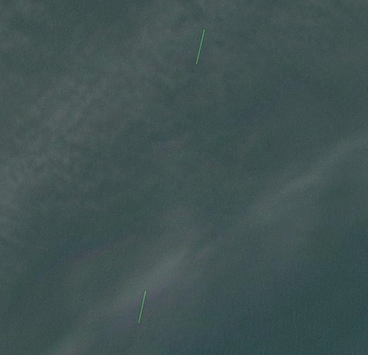 robintayloor's tweet photo. A whole bunch of green lines are noticed in planet sat imagery over Donetsk Oblast from early May. Stretching about 100km. Any ideas? #geosint https://t.co/aLRpHX9tsP