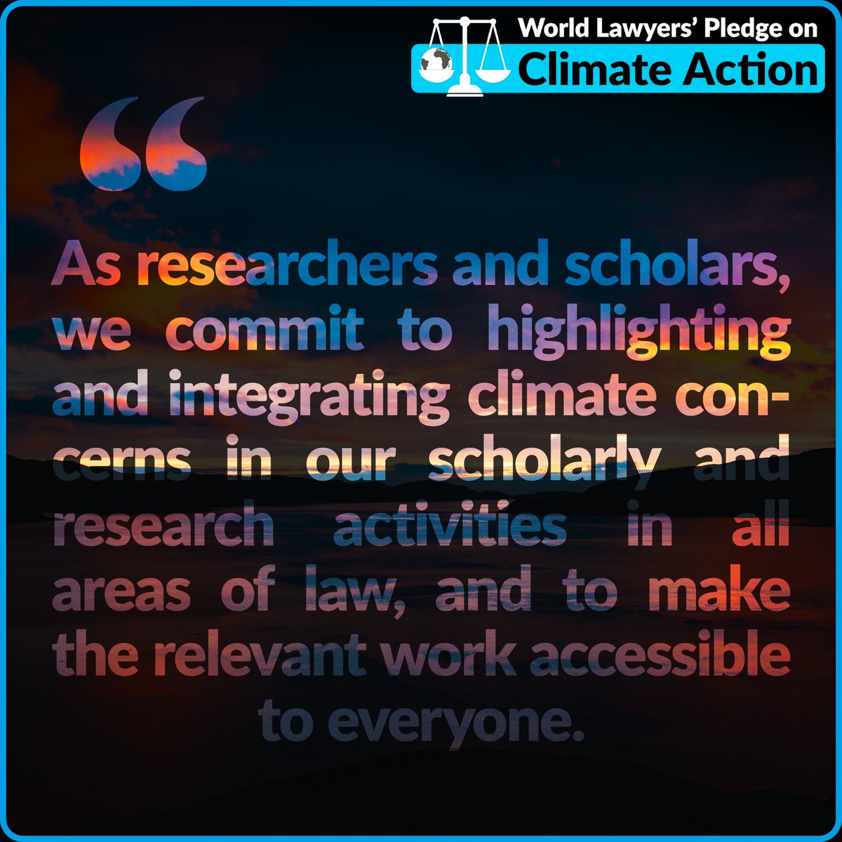 LawyersPledge's tweet photo. Academic lawyers & legal researchers play a key role in responding to #ClimateCrisis
Researchers can explore possibilities, develop responses, & show links between #Climate and every field of #law
All #LegalResearchers must be #ClimateLawyers!
#WeAreAllClimateLawyers
Like/RT https://t.co/TArBFNk0rQ