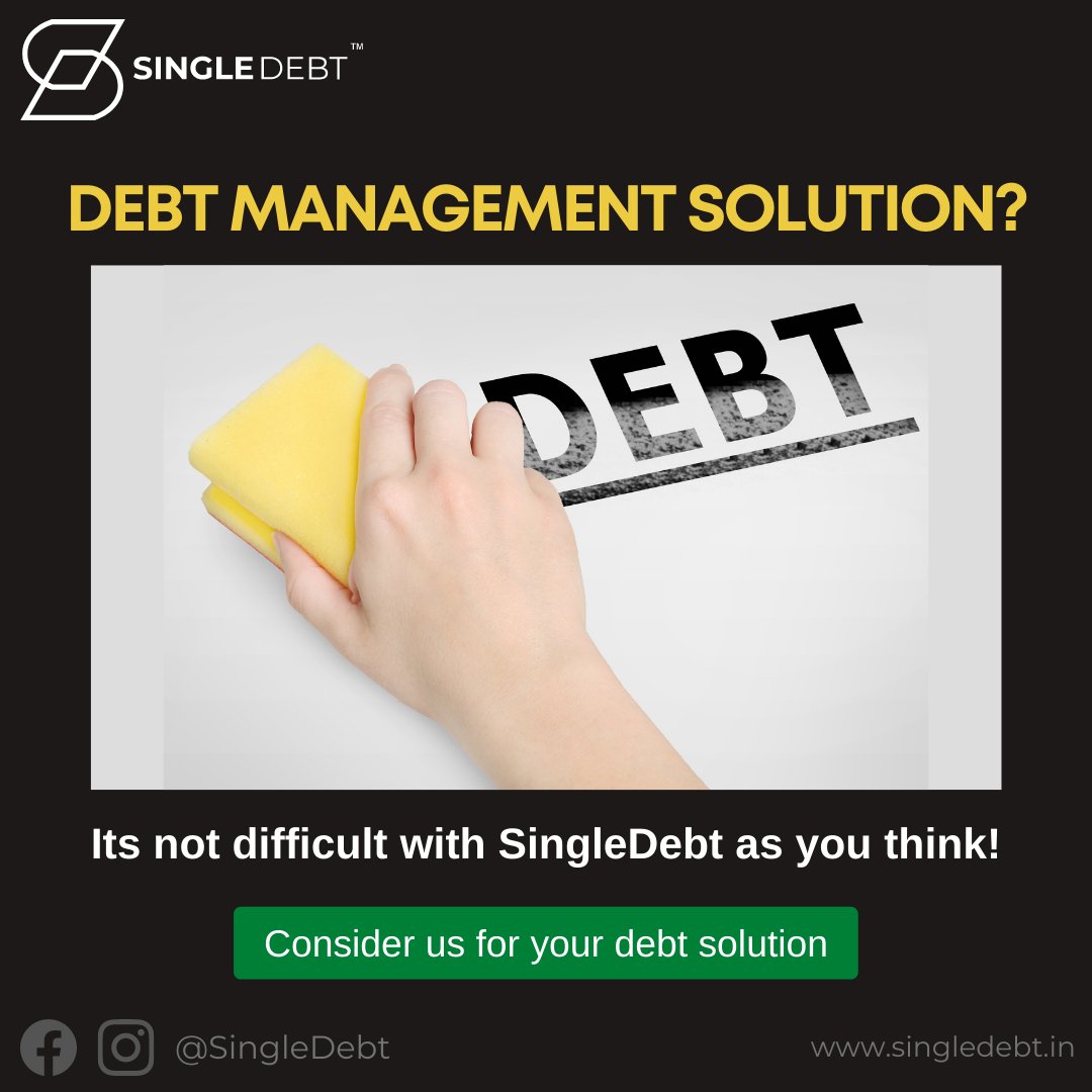 Single_Debt's tweet photo. With SingleDebt, you can easily resolve your debts with our Debt Management Plan.
Contact us today: 96191 03594 / 022 6876 2605 or visit our website https://t.co/4J1Q6eO5tE
#singledebt #debt #debtmanagement #debtprogram #debtsolution #debtconsolidation #debtsettlement #loan https://t.co/84pmVSwMs7
