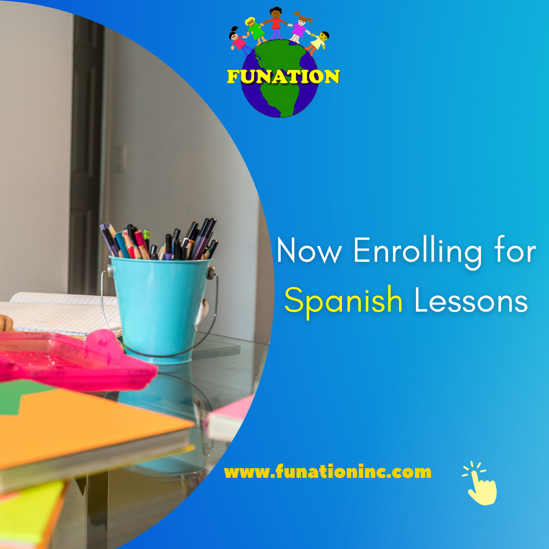 Funationlessons's tweet image. Click on the website to enroll now on Spanish lessons for your child.