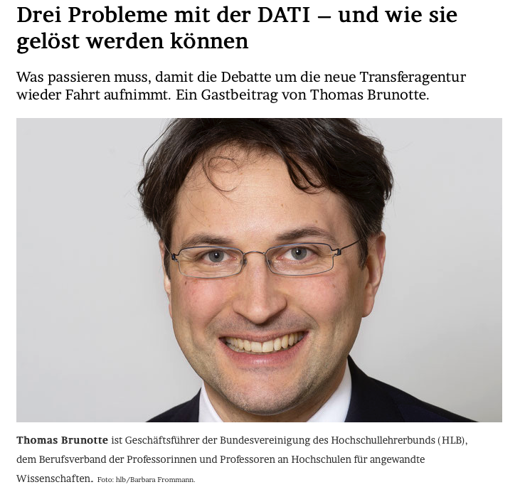 JMWiarda's tweet photo. Drei Probleme mit der #DATI – und wie sie gelöst werden können
Was passieren muss, damit die Debatte um die neue #Transferagentur wieder Fahrt aufnimmt. Ein Gastbeitrag von Thomas Brunotte.
Im Blog: https://t.co/lggfmKoz2M https://t.co/YY2dD4s3DP