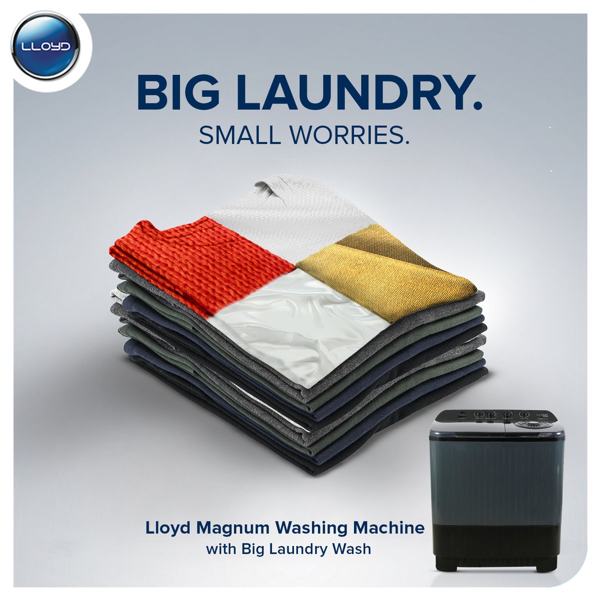 MyLloydIndia's tweet image. Cleaning never felt so good, a fresh clean load every time! Lloyd Magnum Washing Machine is a BIG hug for your dirty laundry. It&apos;s big laundry wash feature helps in taking bigger load and gives out squeaky clean clothes.#Lloyd #LloydWashingMachine
Buy now: bit.ly/3NgtkOj