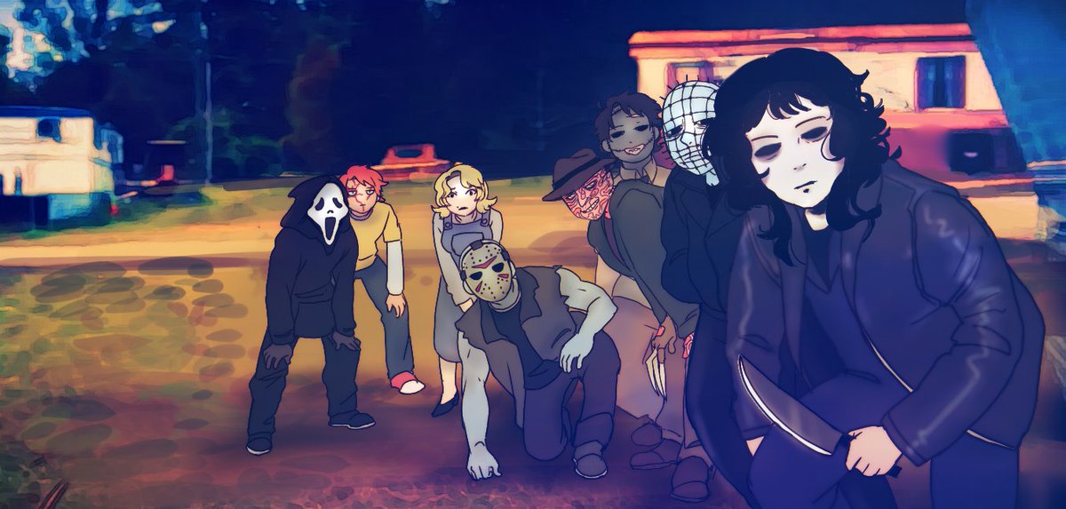 OfficeOFHorror's tweet photo. Hello all
[ghostface, Chucky, Tiffany, Jason, leatherface, freddy, pin head, and Michael <3]
#StangerThings4 #fanart #horror #MichaelMyers #slashers https://t.co/iPN9RkE6uR