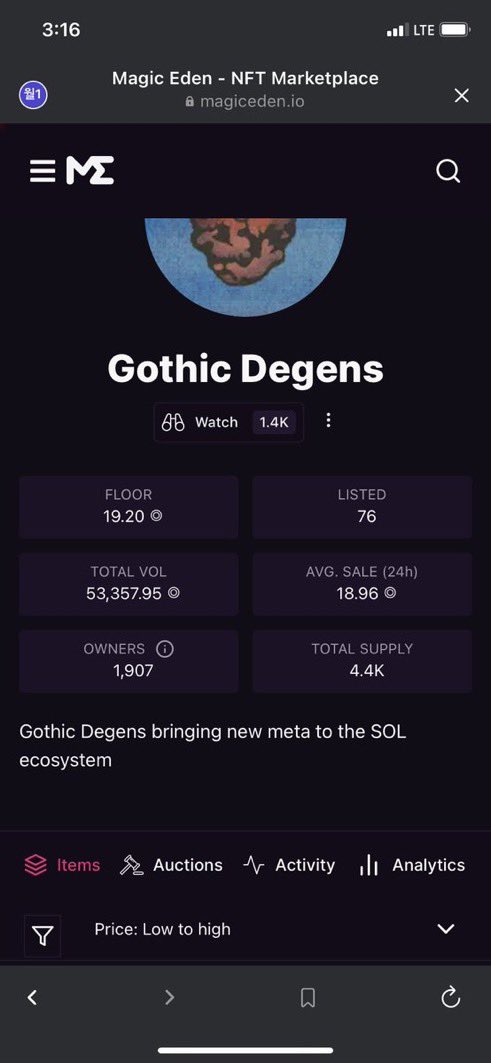 The peeps not in <a href="/GothicDegens/">Gothic Degens</a> , you have 76 spots left 👀
