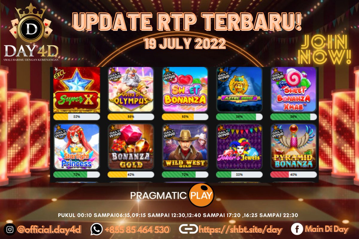 Official_Day4d's tweet photo. RTP SLOT GACOR DAY4D
#day4d #togelterpercaya #togel #togel #togelsingapore #togelsidney #togelhongkong #togelindonesia #together ##slothariini #slot #slotmachine #sloth #slotpragmaticplay #slotgacor #slotgame https://t.co/Myvujj2cOv