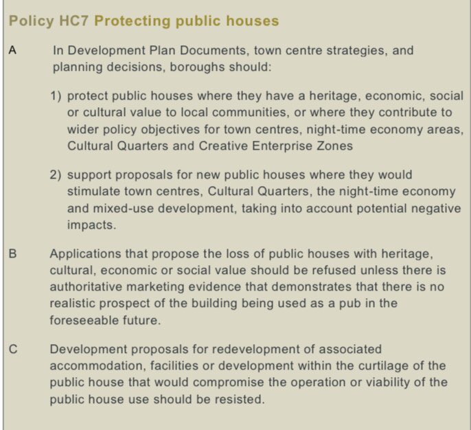 PubsSaving's tweet photo. The London Plan gives greater protection to our pubs. #londonplan #hc7 More details here: https://t.co/yNVRASoYL8 https://t.co/MWQlW01Nlc