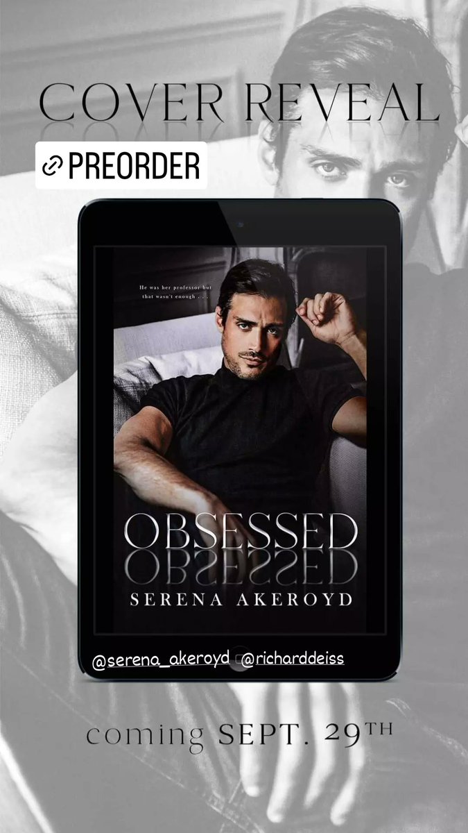 LizOgburn23's tweet photo. Author @serenaakeroyd has revealed the gorgeous cover for Obsessed, releasing September 29, 2022!
Pre-order today!
https://t.co/fGY5ZVJlVs
#SerenaAkeroyd #BullyRomance #ProfessorStudent #Taboo #DarkRomance #PlusSizeHeroine #SecretRomance https://t.co/PQw8G0Yy7d