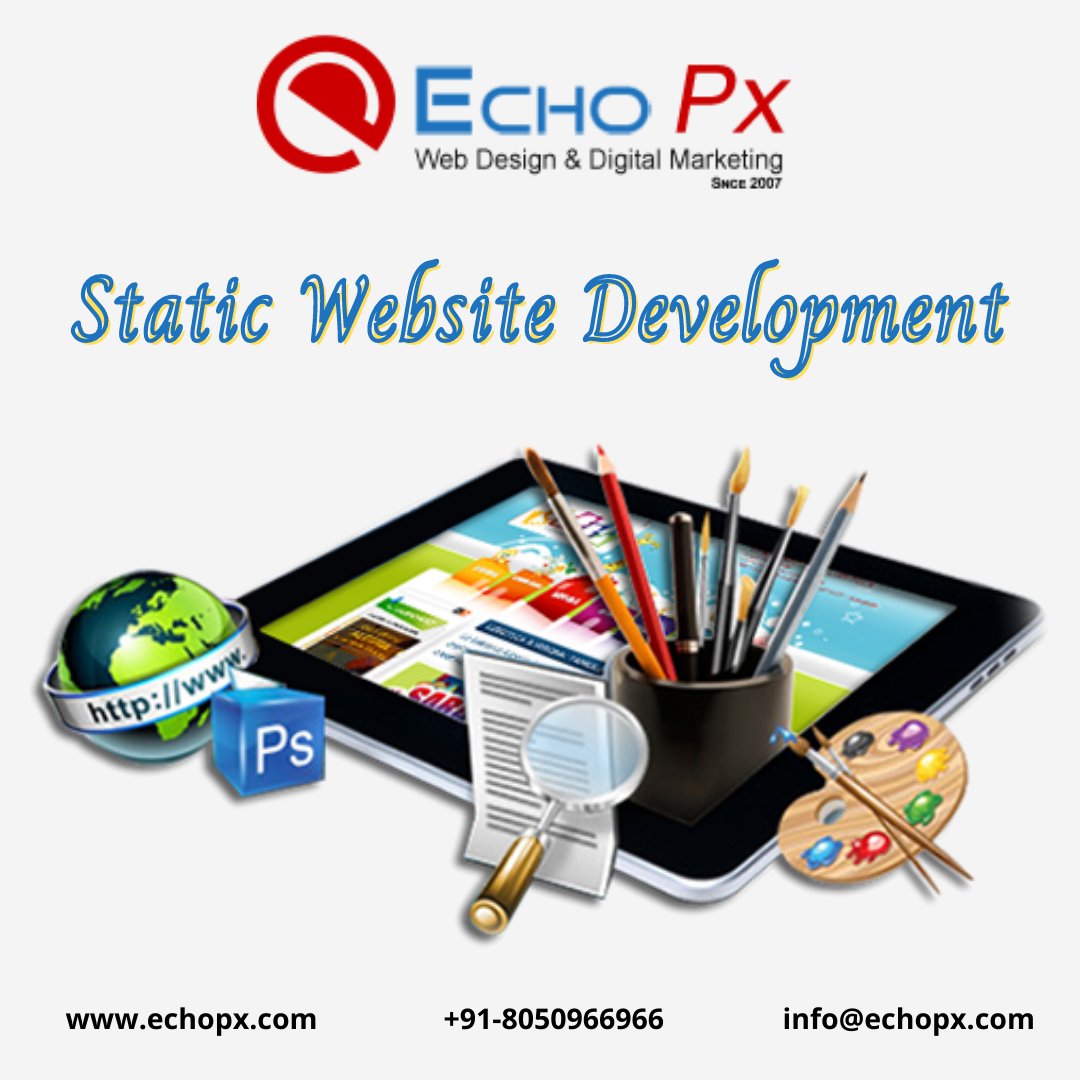 echopx's tweet image. Static Website Development
A static website is a website that contains. Web pages with a fixed content. Each page is coded with HTML language and displays the information to the visitor.
#echopxtechnologies #echopx #staticwebsitedevelopment #website #content #html #type #la...