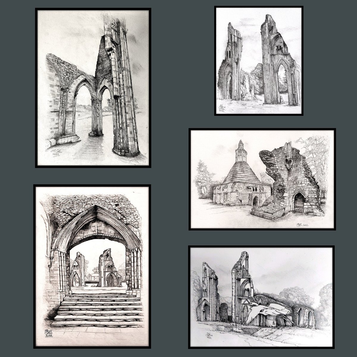 CobbinSteve1's tweet photo. New!.. Illustrations inspired by #Glastonbury Abbey. 
Prints available.. DM me or come and have a look at the little #AbbeyMuseGallery in Glasto.
#art #artforsale #cobbart 
@lovesomersetuk @Somerset_Day @visitsomersetuk @GlastonburyAbbe @GlastonburyTown @secretsomerset https://t.co/V5cQV9dGBd