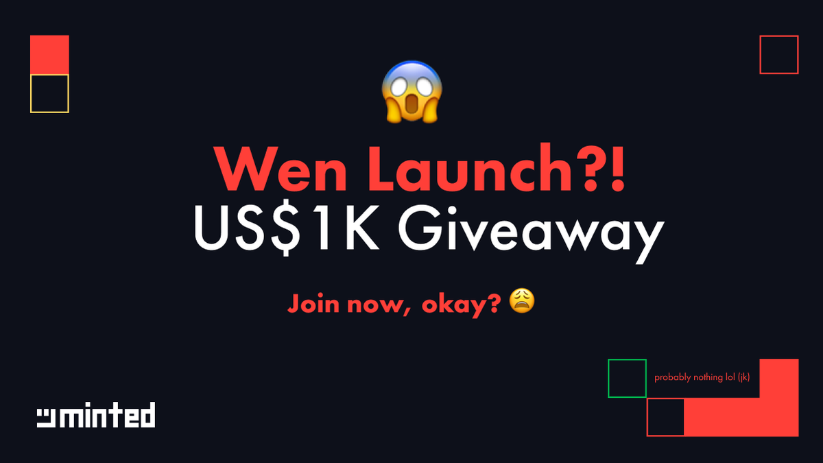 Wen launch?! 😱

Good things come to those who wait bruh (hint: 🔜)

But first, a US$1k $MTD giveaway to keep you occupied 💯😫👌 

🏆 20 lucky winners, $50 worth of $MTD at launch price
⌚ 19 July 2022, 7AM UTC - 25 July 2022, 7AM UTC 

pls join 👇
gleam.io/ExEdG/wen-laun…
