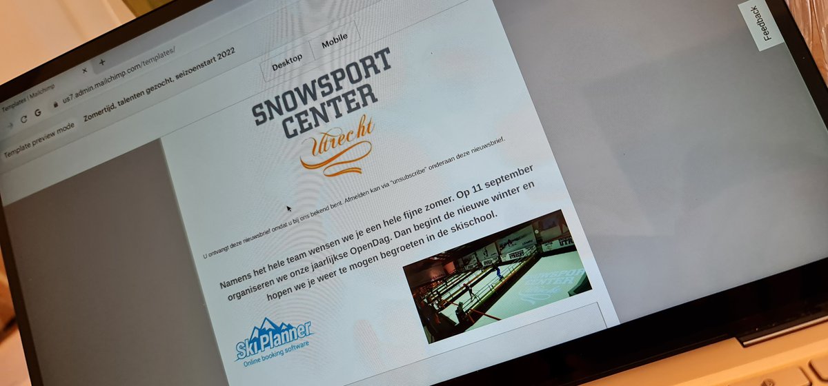 Nieuwsgierig naar ons laatste #nieuws en onze #vacatures?
#ski #wintersport #snowsportcenter #winteriscoming #skiles #snowboardles #snowboard #skileraar #snowboardleraar
Zomernieuws en winterstart. - mailchi.mp/snowsportcente…