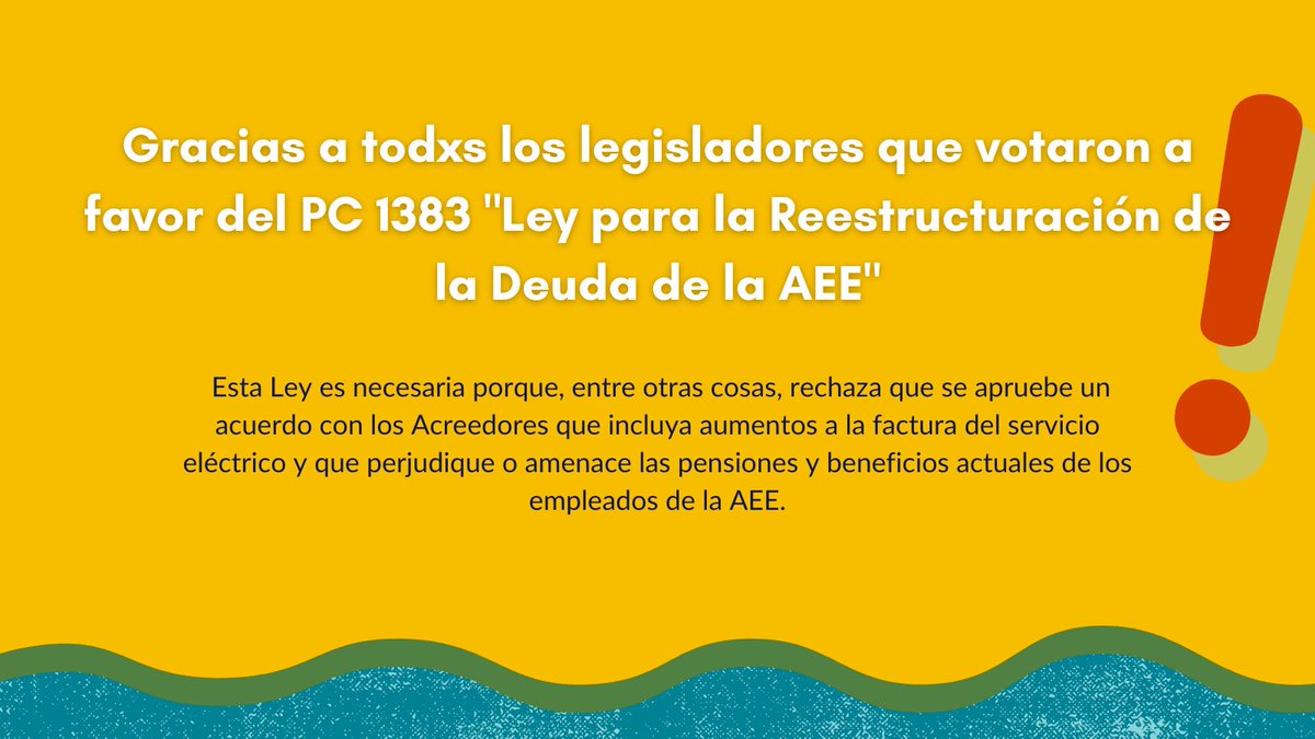 sierraclubpr's tweet photo. Queremos que se reconozcan a lxs miembrxs de la legislatura que votaron a favor del #PC1383. Gracias!
@apontelex @lisieburgospr @JessieCortesR16 @FelicianoEdg @HectorFerrerPR @RepTitoFourquet @tatitohdz @SolHiggins35pr @KebinMartiz @denismarquezpip @josebernardo_pr @Estrella_D27 https://t.co/taIAaD5OTu