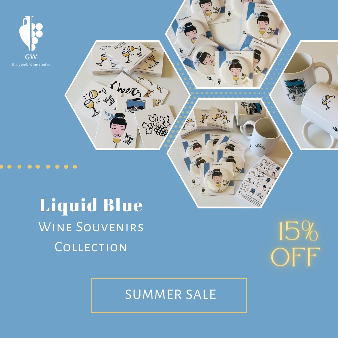 GreekWineRoutes's tweet image. ❣️ The summer is already here and we offer you a 15% off on selected items of our Liquid Blue wine souvenirs collection! 😊

🔹 Check it out on our Etsy shop and place your orders!

➡️ etsy.com/shop/GWTheGree…

#winesouvenirs #winegifts #greekdesign #madeingreece #winelovers