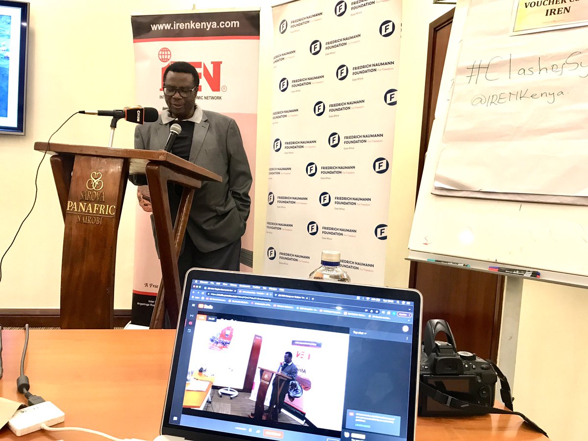 IRENKenya's tweet photo. Glad to have Prof. Macharia Munene give his views on the #ClashofSystems Africa, Eu and China survey report. Follow through https://t.co/pyMFejZonc https://t.co/WoWUJCPU0R