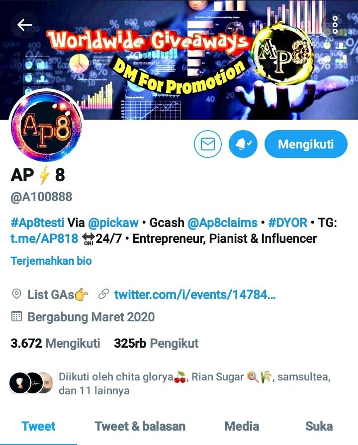octansyah's tweet photo. @A100888 @VR10088 Done https://t.co/s4NvcVjiVy