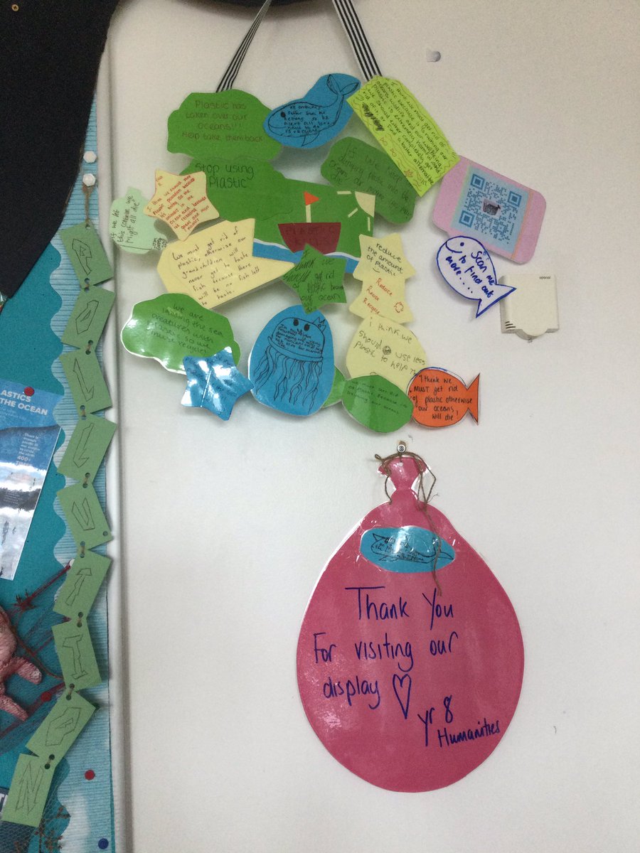 Amazing display from yr8 humanities highlighting the impact of plastics on the environment. Every single pupil has contributed and learnt a new skill, 🧵 knitting 🧶 and crochet included! Everything used has been recycled!and we even made a 🎥<a href="/WeAreHumanities/">Maesteg School Humanities</a> <a href="/maesteg_drama/">Miss Hillier</a> 8👍