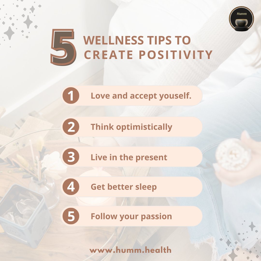 HummHealth's tweet photo. Maintaining a positive lifestyle doesn’t have to be a daunting task ✨ These wellness tips are small steps you can take to make big changes in your life 👇

#wellnesstips #mentalwellness #meditation #mentalhealth #peace #soundhealing #soundproduct #comingsoon #hummhealth https://t.co/txMpZZzbgb