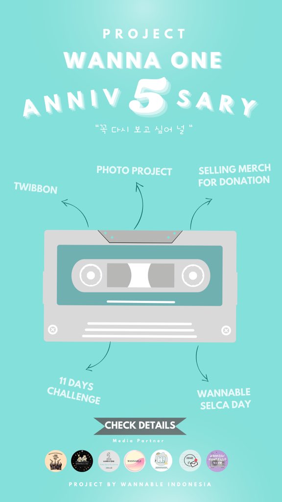 Hello Wannable All Around The World especially Wannable Indonesia!!! For celebrating Wanna One 5th Anniversary, we make some projects for you. Check the details for more information~ Let’s celebrate our 5 years with Wanna One together~~ ❤️❤️❤️❤️
#WannaOne #워너원 <a href="/WannaOne_twt/">Wanna One</a>