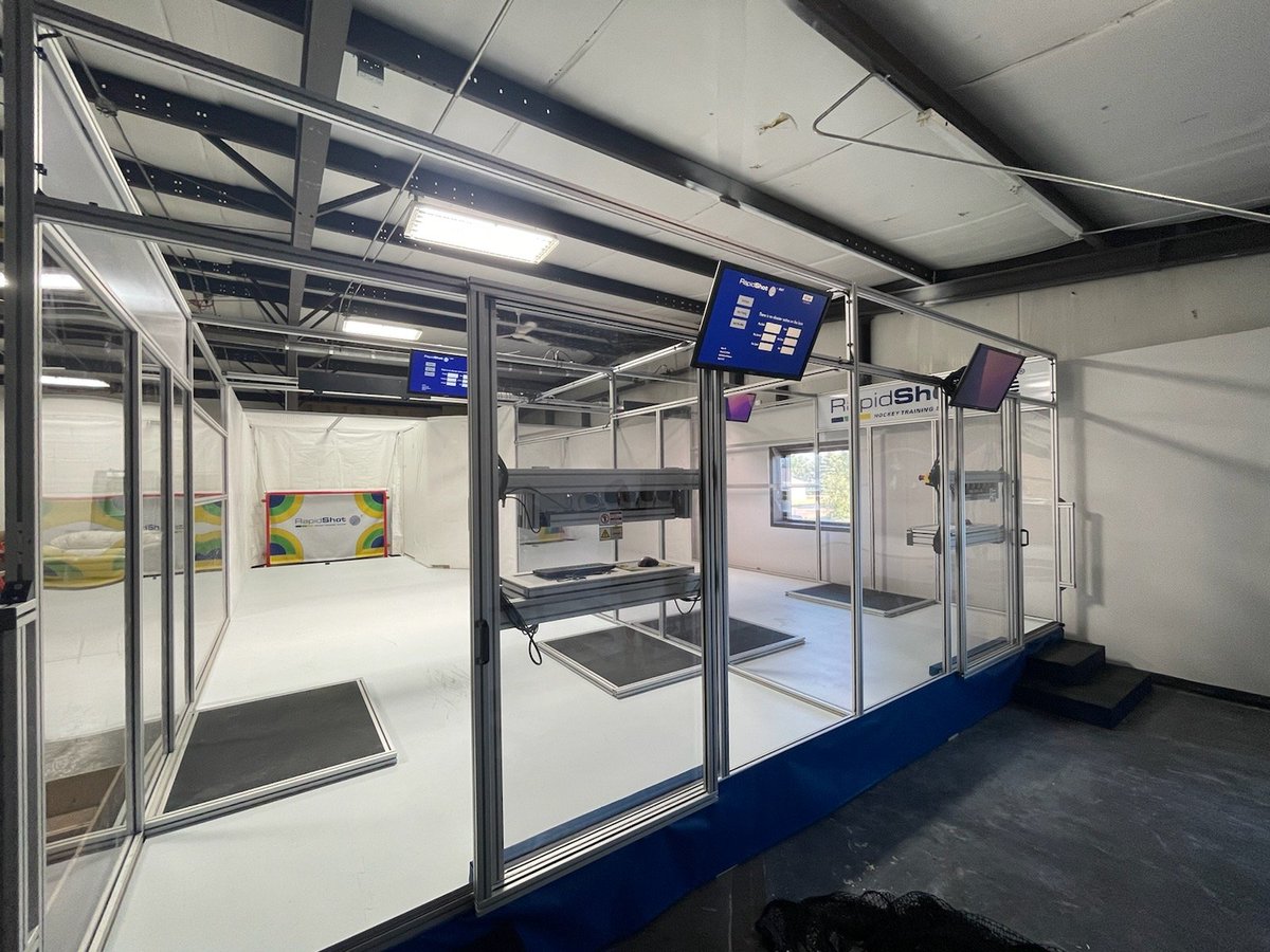 Check out these joined side-by-side RapidShots in Hazen, ND! #rapidshot #rapidhands #hockeypractice #hockeytraining #hockey #northdakota