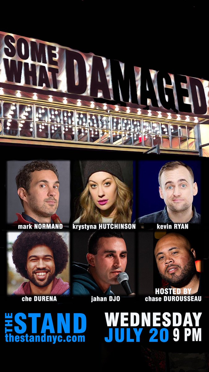 2 Tickets Left!!!  Who gets them???   <a href="/TheStandNYC/">The Stand NYC</a> 🔥🔥🔥 #NYC <a href="/KevinRyanComedy/">Kevin Ryan</a> <a href="/KrystynaHutch/">Krystyna Hutchinson</a> <a href="/marknorm/">mark normand</a> <a href="/CheDurena/">Che Durena</a> <a href="/ChaseDuRousseau/">Chase DuRousseau</a> <a href="/TheGregalicious/">Greg Alprin</a> #somewhatdamaged