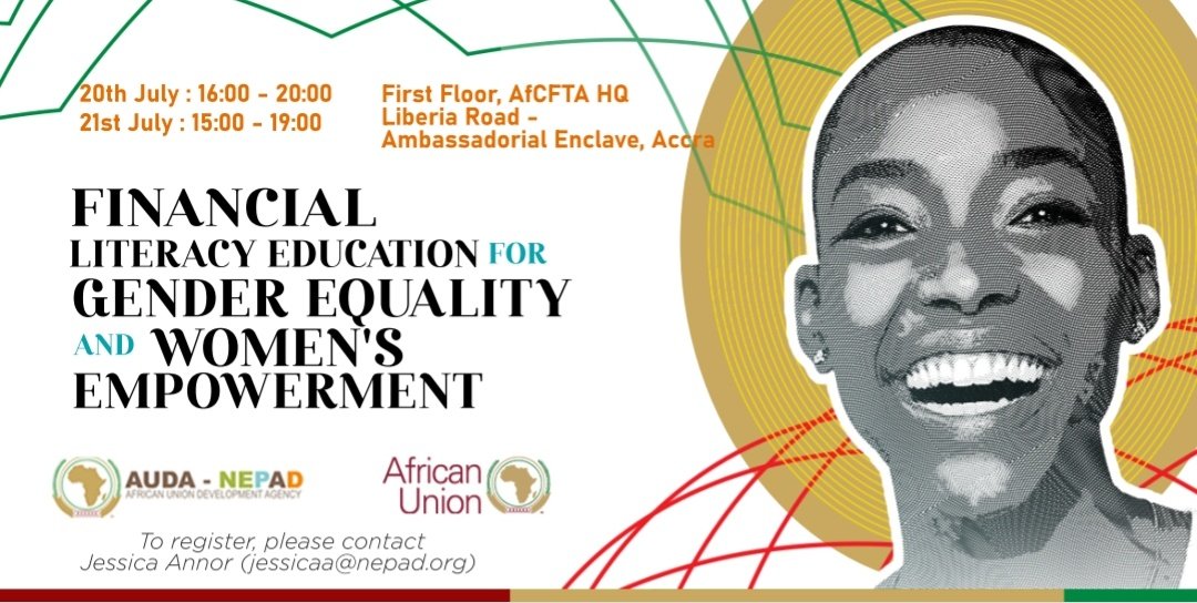 AUYouthProgram's tweet photo. @NEPAD_Agency invites you to join this exciting session on Financial Literacy Education for Gender Equality and Women's Empowerment. Check out the poster for registration details
#GADIA #WYFEI2030 #AWDFEI https://t.co/OpfyJknl2Y