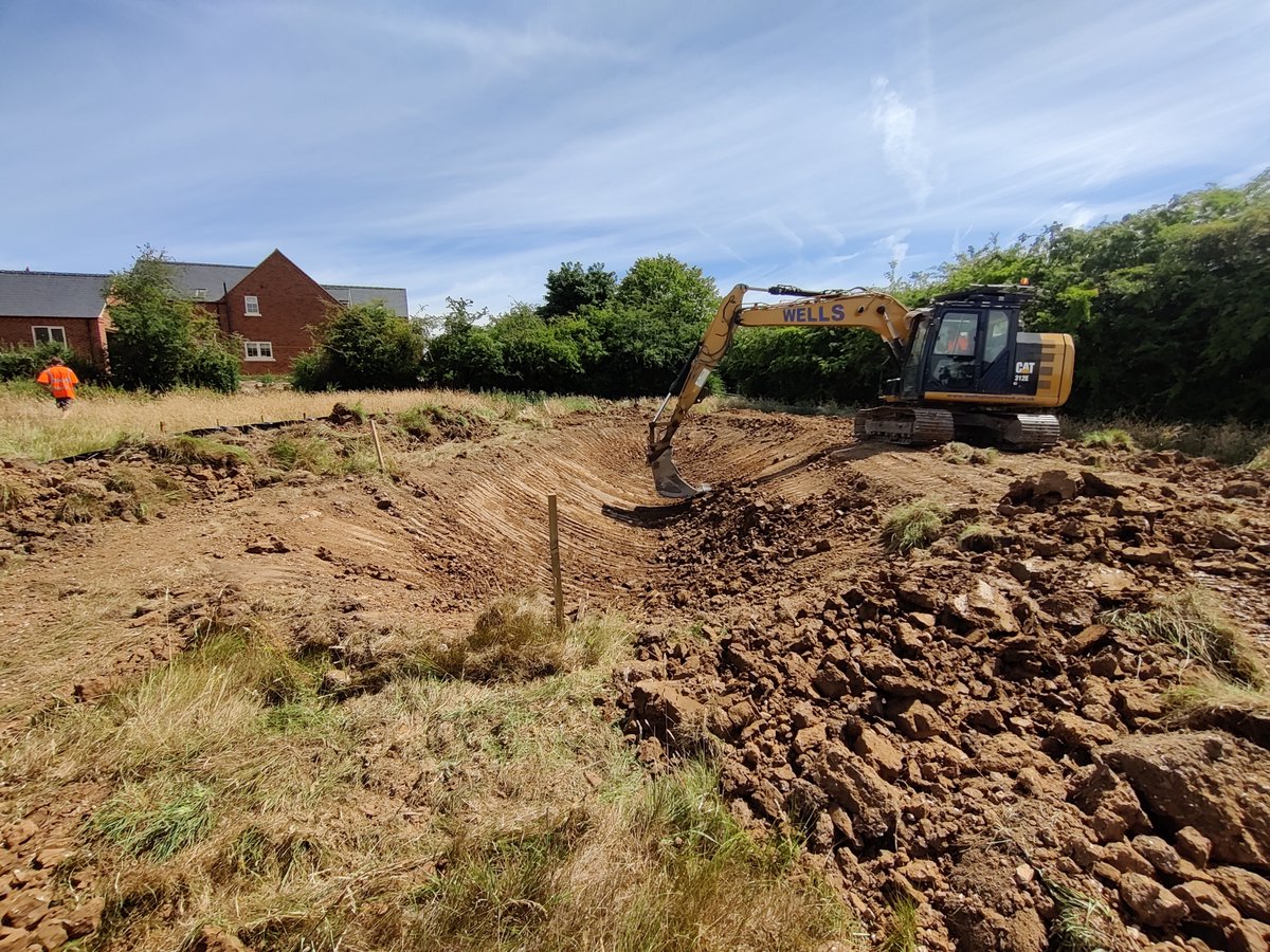 legacyhabitat's tweet photo. 150sqm Mitigation ponds excavated & lined in Louth, Lincolnshire for @gbmdemolition .
#pondconstruction #wildlifepond #mitigationponds #greatcrestednewt #gcnmitigation #amphibianpond https://t.co/Dan3nzrwHc