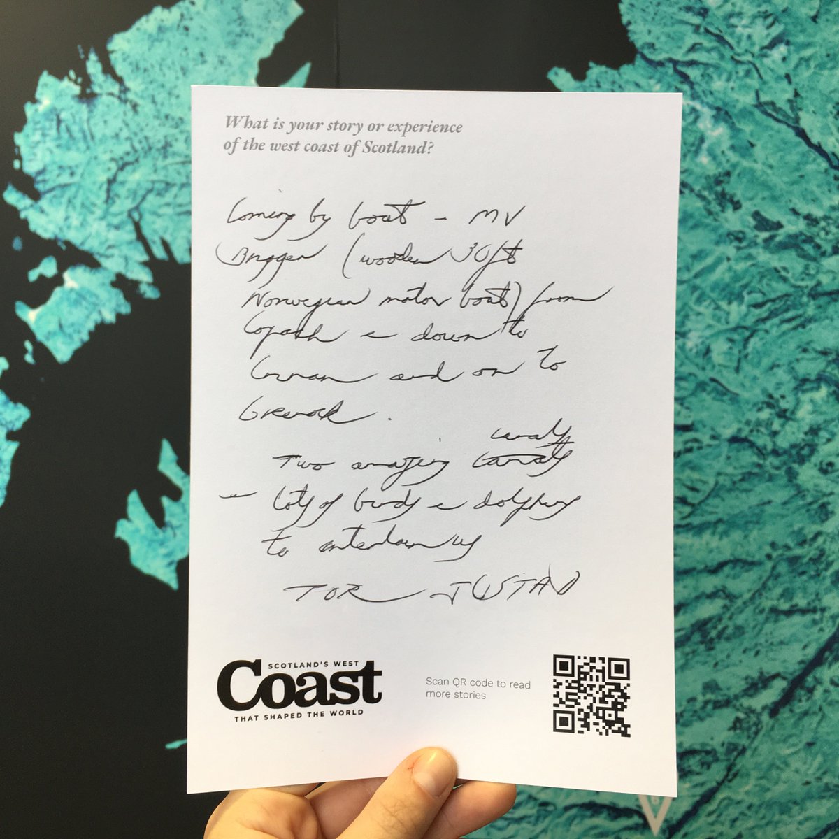 "Coming by boat - MV Brigger (Wooden, 30ft Norwegian motor boat) from Corpach and down the Crinnan and on to Greenock. 

Two amazing canals - lots of birds and dolphins to entertain us"

#naturescot #ERDF #experience #coaststories #YS2022 #oban