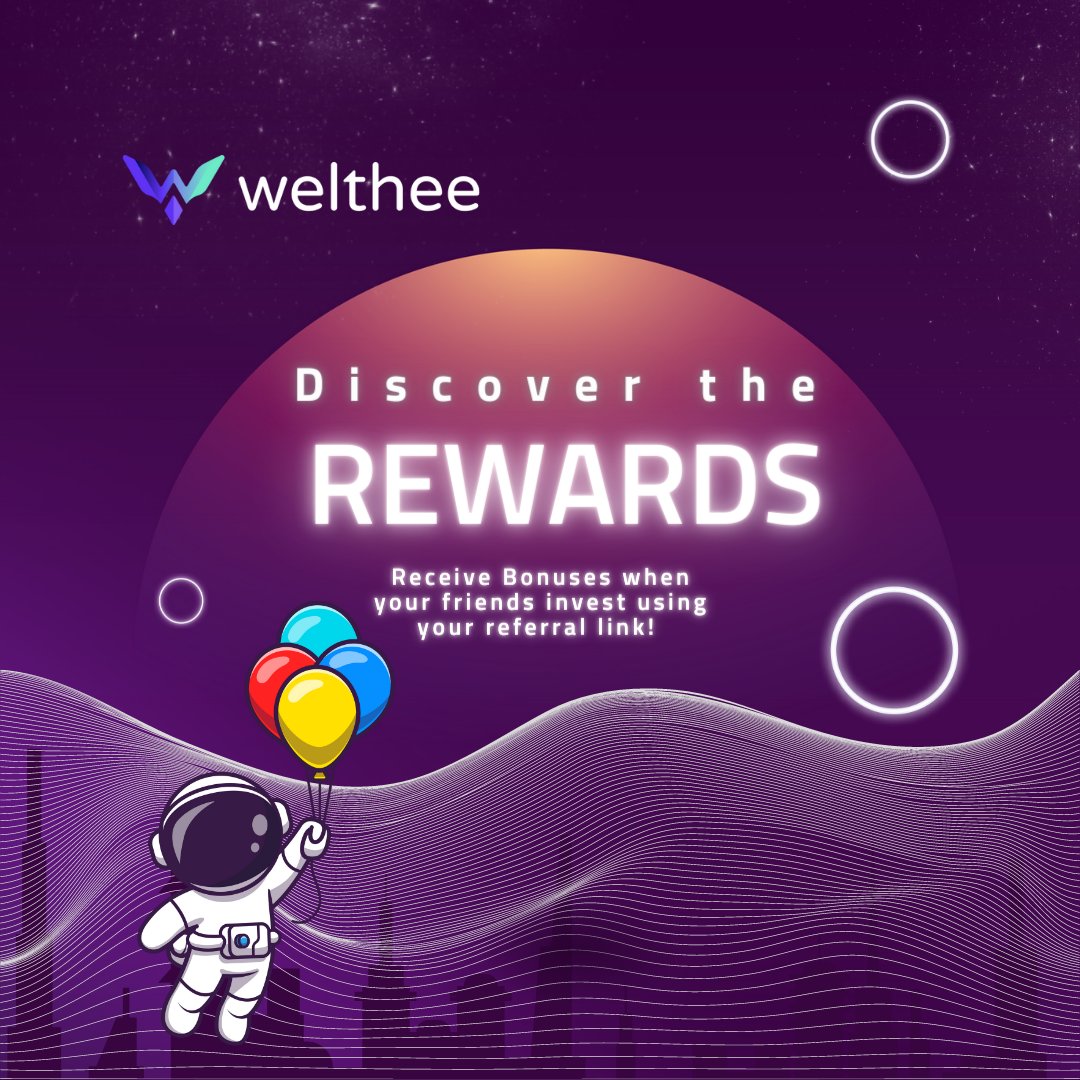 Did you know that Welthee rewards you when you share your referral link with your friends?
💞It pays to be a good friend!
Earn 2% of your friend 's investments + 10$ bonus. 💸
Download Welthee Wallet for free and start your financial journey!
welthee.com
#crypto