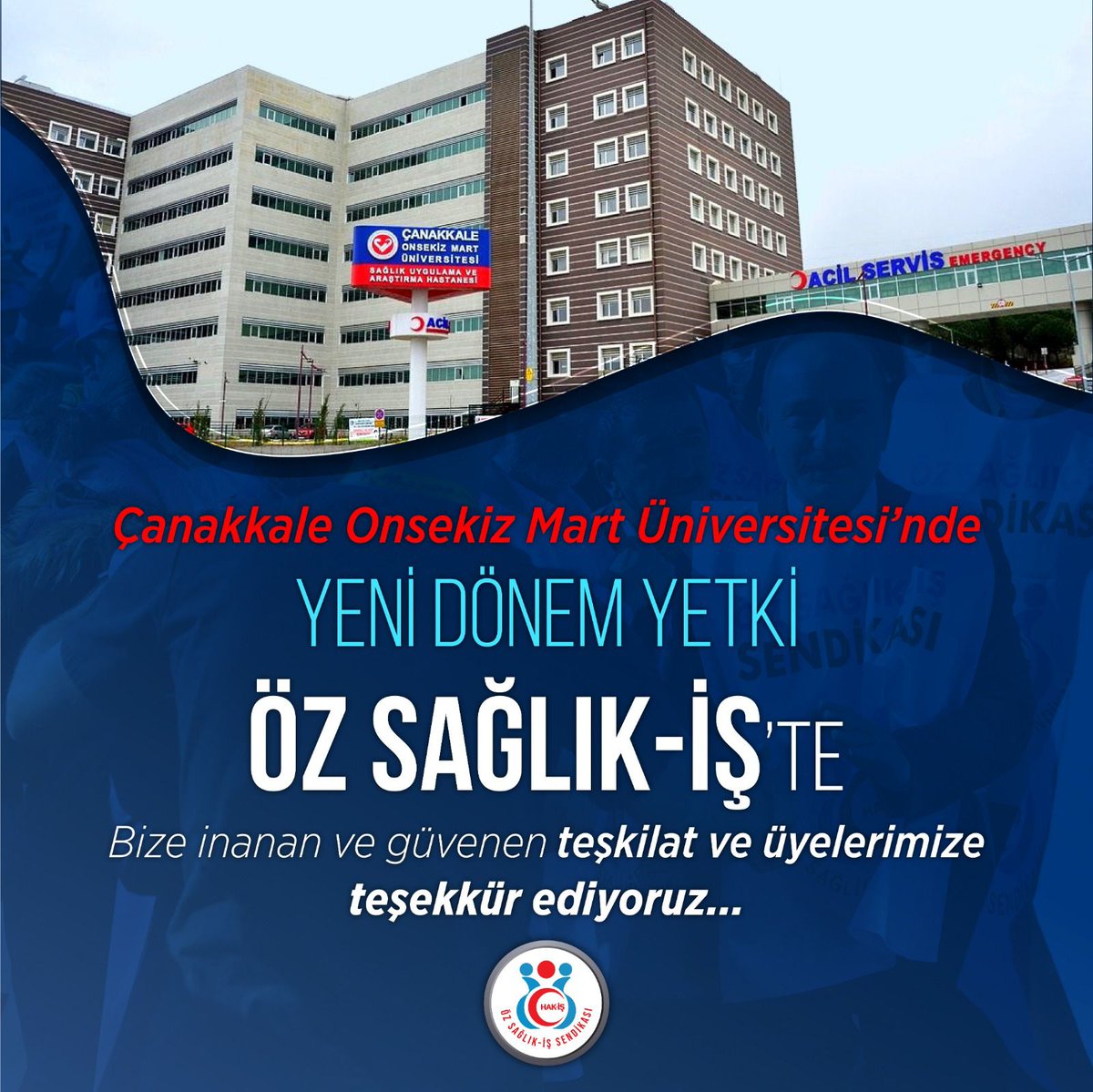 '' Onsekiz Mart Üniversitesi de Öz Sağlık-İş Ailesine Katıldı''

    Çanakkale Onsekiz Mart Üniversitesi de kocaman ailemize katıldı.
     Ailemize yeni katılan üyelerimize Hoş Geldiniz Diyoruz... 

#ÖzSağlıkİş
#ÖzSağlıkİşkaraman