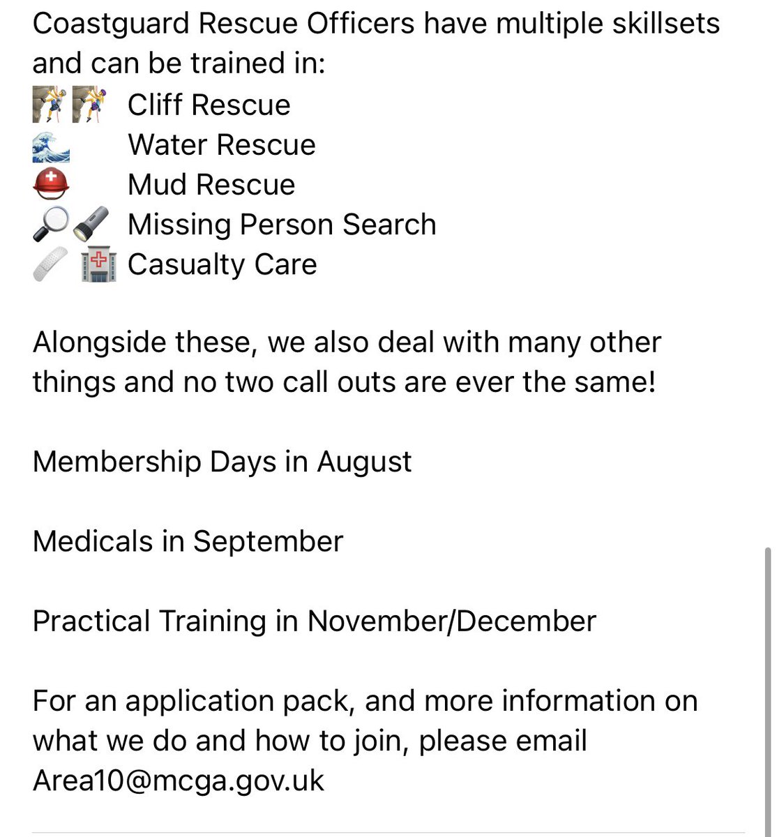 🚨Recruitment open evening Tonight 
Please share

We are hosting an opening evening for potential volunteers tonight at Torbay Coastguard station in Paignton Harbour. Please see images for full information.
#hmcg #volunteers #Recrutement #coastguard #torbay #torquay #paignton