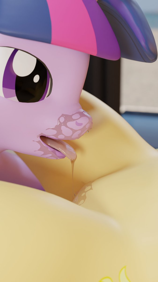 Mlem! 😝
#SunsetShimmer #TwilightSparkle
#MLP #mlpnsfw #mlpclop