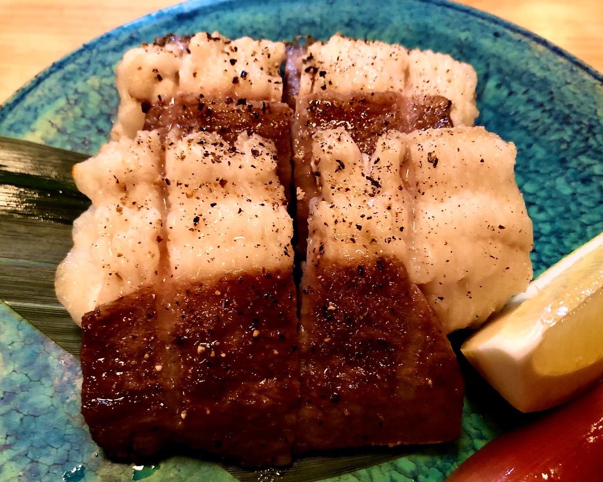 鱧と和牛の挟み焼き、十四代と。 これは、贅沢。