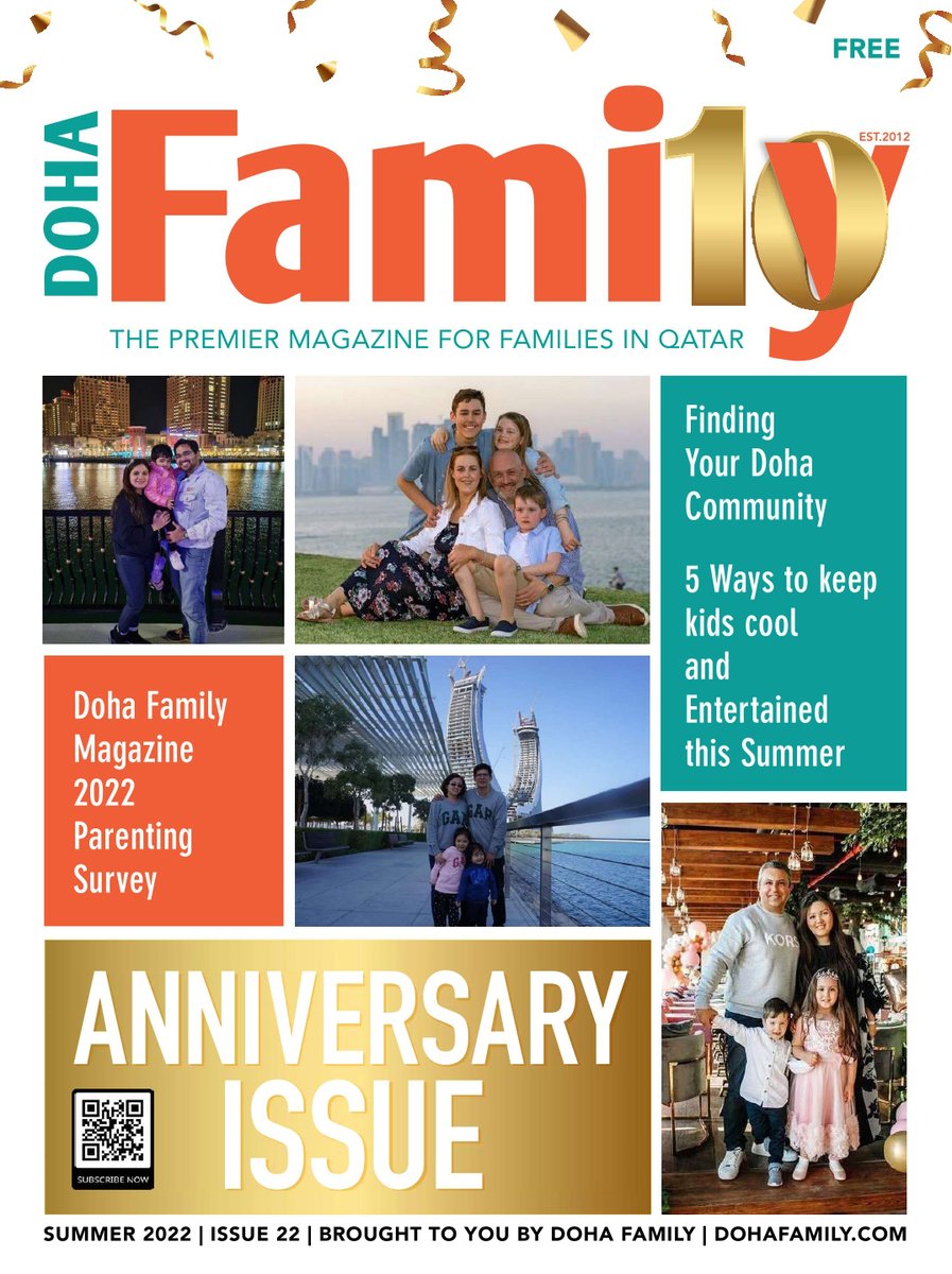 The 🎈Anniversary Issue 🎈 of Doha Family is out! Read the full magazine online now: 
dohafamily.com/magazine/issue… 🥳

#dohafamily #dohamums #mumsindoha #dohafamilies #doha #dohaqatar #qatar